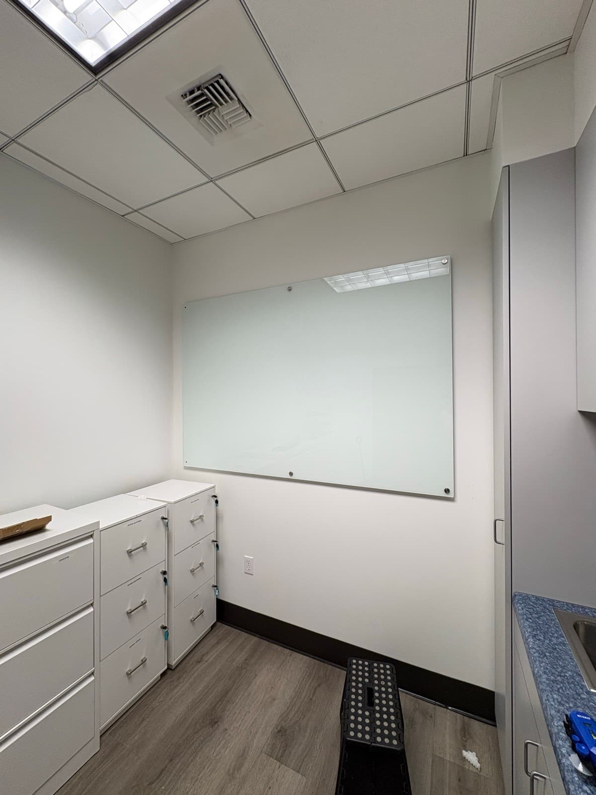Glass Dry Erase Board Installation photo 1